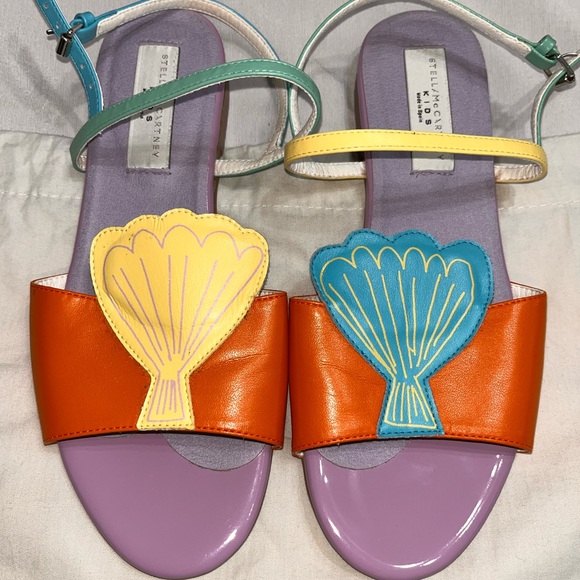 Stella McCartney kids Multicolor Shell Sandals women’s size 4 - Picture 2 of 10